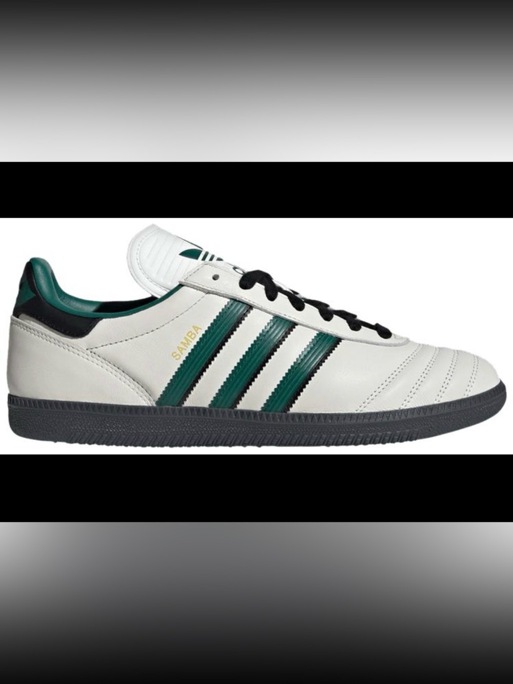 Adidas Samba JP White Green Black Leather Sneakers Unisex Size 5.5 / Size 7 (W) - Picture 4 of 6